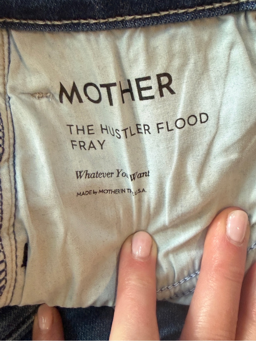 MOTHER jeans Hustler Flood Fray- in Whatever You Want wash - size 27 - Picture 9 of 11